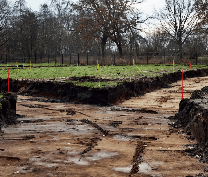Erdarbeiten auf der SkyLoop-Baustelle in Mardorf � Vorbereitung der Wege und Fl�chen am Steinhuder Meer